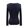 thumbnail image 5 of Arlun Womens Long Sleeve Color Block Scoop Neck Shirt Fall Lightweight Ribbed Knit Y2k Going out Tops Soft Comfy Winter Stretchy Base Layer Thermal Undershirts Daily Wear 1-Blue L, 5 of 5