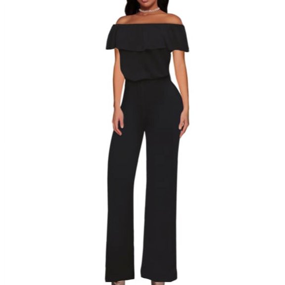Women's High Waist Wide Leg Pants Jumpsuit Romper