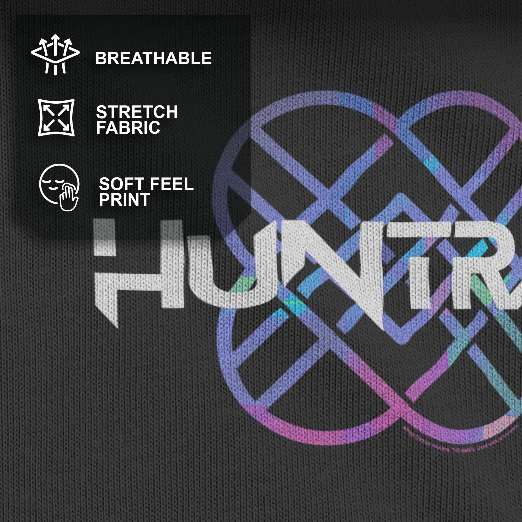 Juniors KPop Demon Hunters Huntrix Holographic Logo Sweatshirt