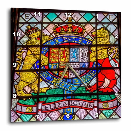 3 drose, Queen Elizabeth Ii Coat of Arms, Westminster Abbey, London, England., 10 x 10 Wall Clock photo 3 drose, Queen Elizabeth Ii Coat of Arms, Westminster Abbey, London, England., 10 x 10 Wall Clock