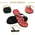 thumbnail image 3 of iauyy Unisex Printed Flip Flop Sandals - Lightweight Non-Slip Beach Shoes,Red and White Polka Dot, 3 of 8