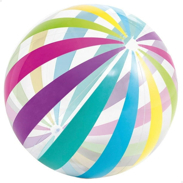 Pelota de playa inflable de PVC con lentejuelas, pelota luminosa para deportes acuáticos, juguetes para niños, pelota de agua de 6 colores