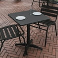 thumbnail image 3 of Flash Furniture Mellie 23.5'' Black Square Metal Indoor-Outdoor Table with Base, 3 of 11