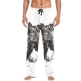 thumbnail image 2 of Tiger Ink Painting Mens Cotton Pajama Pant Sleep and Lounge Bottons with Pockets, 2 of 7