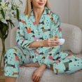 thumbnail image 5 of KLL Christmas Dachshund Print Women's Long Sleeve Pajamas with Pants Sleepwear Loungewear 2 Set-X-Large, 5 of 7