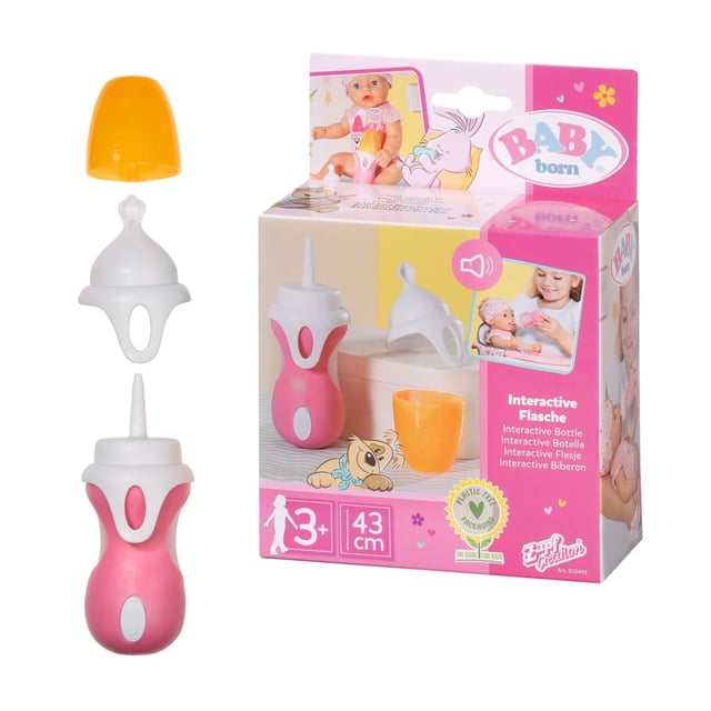 Set Interactivo de Biberón y Cuchara para Muñeca Baby Born 43 cm