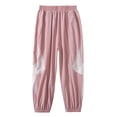 thumbnail image 2 of Fesfesfes Boys Girls Summer Mesh Quick Dry Jogger Pants with Elastic Waist and Pockets, Lightweight Breathable Repellent Outdoor Sweatpants for School Sports Play, Kids Ages 4-14 Years, 2 of 5