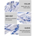 thumbnail image 3 of APTRO Mens Golf Shirt Hawaiian Polo Shirt Short Sleeve Dry Fit Performance Moisture Wicking Collared Polo Shirt White Blue 047 L, 3 of 7