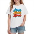 thumbnail image 3 of Piuwrlz Short Shirts Sleeve Kids Girls Graphic T-Shirts Cotton Pullover White Size 3 Years, 3 of 10