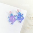 thumbnail image 2 of 2pcs Fun Transparent Symphony Ghost Pink Cherry Blossom Acrylic Earrings, 2 of 2