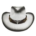 thumbnail image 1 of Men Women Retro Western Cowboy Riding Hat Leather Belt Wide Cap Hat, 1 of 2