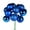 Blue, variant on Vickerman 12" Plum Ball Ornament Christmas Pick, 4 per set