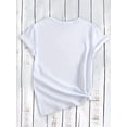 thumbnail image 2 of Camisetas De Manga Corta Para Mujer, Camisetas De Verano Para Deportes, Pesca, SenderismoWomen's St. Patrick's Day White T-Shirt - Crew Neck, Short Sleeve, Leprechaun Hat & Shamrock Print, Camisetas, 2 of 6