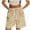 Khaki, variant on HAOTAGS Women's Summer Shorts, Elastic Waist Pockets Breathable Sports Shorts Khaki 2XL