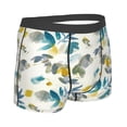 thumbnail image 4 of Uemuo Watercolor Leaves Pattern Men's Boxer Briefs,Trunk Anti-Chafing,Comfortable, Durable, and Stylish Underwear-Medium, 4 of 9