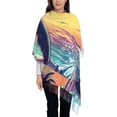 thumbnail image 3 of Sikiie Hip-Hop DJ Dolphin Shawl Wraps Big Scarf Tassel Fall Winter Thick Scarf Warm Shawl Women Fall Gifts, 3 of 8