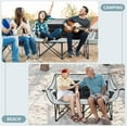 thumbnail image 7 of ABORON Double Camping Chair with Canopy for 2 Adults, Oversized Loveseat Chair with Cup Holder, Heavy Duty 600D Oxford Portable Folding Chair for Outdoor, Camping, Beach, Picnic, 7 of 7