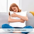 thumbnail image 4 of ROYALE LINENS Throw Pillow Insert - Square Pillow - Bed & Couch Pillow - Sofa Pillow Insert - Decorative Pillow Insert - Inner Cushion - Pillow & Shams Stuffer White 2 Pack 16 x 16 Inch Pillow Insert, 4 of 10