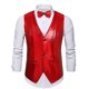 thumbnail image 1 of pstuiky Camisetas sin mangas para hombre, Blusa sin mangas con cuello en V, botones y pajarita con bolsillos estampados a la moda para hombre Tops elegantes para mujer m, 1 of 3