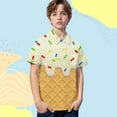 thumbnail image 2 of Utlike Boys Polo Shirt Ice Cream Waffle Or Cone T-Shirt With Pocket Short Sleeve Summer Casual Gentleman Tops Size 7 Years-8 Years Z108White, 2 of 4