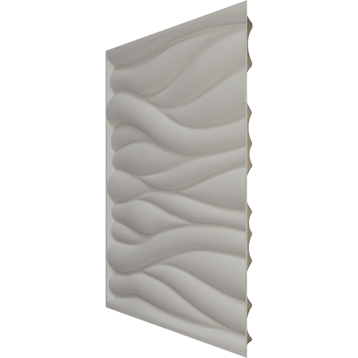 Ekena Millwork 19 5/8"W x 19 5/8"H Ripple EnduraWall Decorative 3D Wall Panel, Universal Aged Metallic Weathered Steel (Covers 2.67 Sq. Ft.)