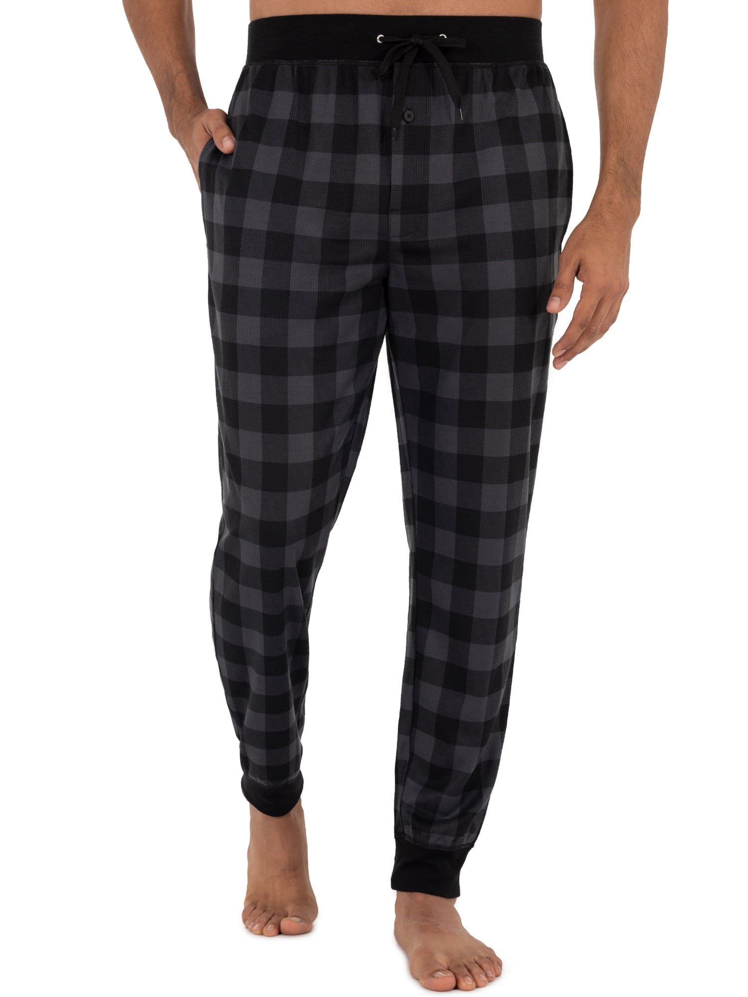fruit of the loom men's knit poly rayon jogger lounge pant
