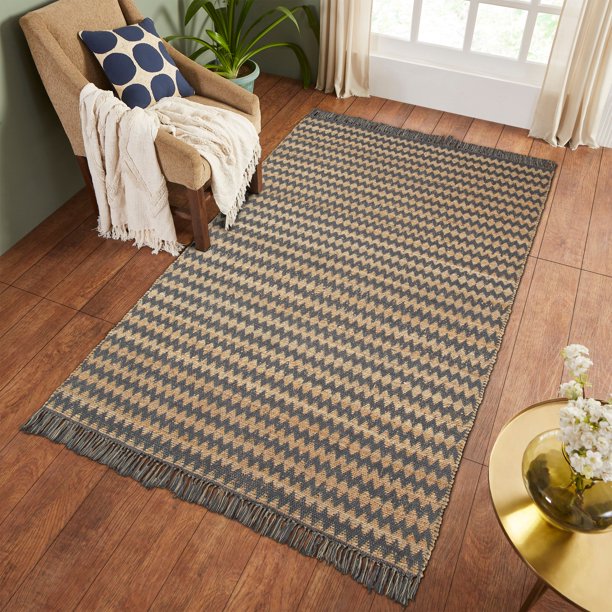 Impressions Soma Cotton and Jute Reversible Handwoven Area Rug