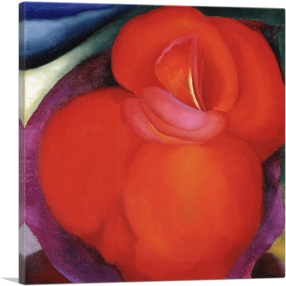 ARTCANVAS Red Flower 1919 Canvas Art Print by Georgia O-Keeffe - Size: 18" x 18" (1.50" Deep)