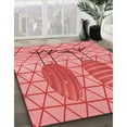 thumbnail image 3 of Ahgly Company Machine Washable Indoor Rectangle Transitional Light Coral Pink Area Rugs, 7' x 9', 3 of 7