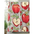 thumbnail image 2 of Apples Shower Curtain, Fruits Modern Art Waterproof Shower Curtain Set with 12 Hooks Lightweight Washable Fabric Shower Curtains for Bathroom 60x72 Inches, 2 of 6