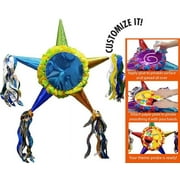 Customizable Fiesta Star Pinata - Boys Bright Colors 24"