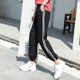 thumbnail image 1 of Pantalones Haren de verano de estilo coreano para mujer, pantalones deportivos casuales para estudiantes adelgazantes, pantalones holgados hasta el tobillo para mujer, 1 of 5