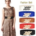 thumbnail image 4 of Ceinture de Taille pour Femmes, Ceinture Élastique pour Robe, Grand Boucle de Ceinture, Ceinture de Taille Élastique Extensible Tendance avec Design à Boucle Lisse, Douce et Confortable, Grand Ceinture Polyvalente Ajustable pour Robes, Café, 4 of 8