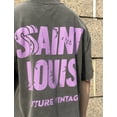 thumbnail image 4 of Camiseta holgada informal de manga corta con estampado de calaveras de Saint Louis de verano, estilo rock, estilo urbano, de algodón puro lavado, 4 of 5