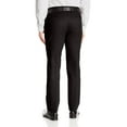 thumbnail image 2 of Boltini Italy Men's Flat Front Slim Fit Slacks Trousers Dress Pants (Black, 40x32), 2 of 2