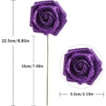 thumbnail image 4 of Artificial Flowers, 25pcs Foam Glitter Roses Glitter Foam Rose Foam Rose with Stem for DIY Wedding Bridal Bouquet Home Party Christmas Decoration(Silver), 4 of 5