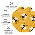 thumbnail image 4 of Disketp Cute Bee Butterfly Yelllow Funny Coasters,6 Pcs Leather Coasters With Holder, Perfect Housewarming Hostess Gifts,Protect Furniture From Water Marks Scratch And Damage, 4 of 9