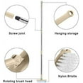 thumbnail image 5 of LandHope Long Metal Handle Kitchen Floor Scrub Brush Rotatable and Bathtubs Cleaner Tile Brush Beige, 5 of 6