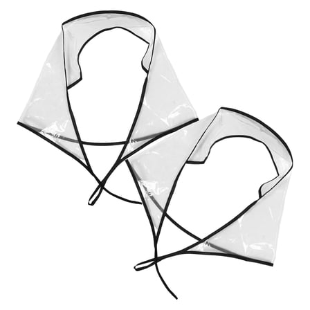 OHOIOLLA 2PCS Clear Plastic Rain Bonnet For Women Waterproof