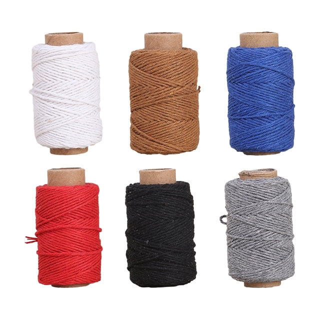 Cateissary Hilo de algodón versátil, 6 rollos, para coser varios proyectos, hilo de algodón colorido, respetuoso con el medio ambiente Tela de costura y artesanía