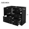 thumbnail image 6 of Euroco 36inch Bathroom Vanity without Sink, Solid Wood Freestanding Bathroom Vanities with 4 Storage Drawers and Shelf, Soft Closing Doors (NOT INCLUDE BASIN SINK), 6 of 6