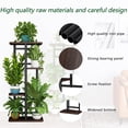 thumbnail image 6 of Seamika Plant Stand 4 Tier 5 Potted Indoor,Metal Plant Shelf for Multiple Plants,Iron Flower stand for Window Living Room Corner,Black Oak, 6 of 7