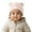Pink, variant on Toddler Hat Winter Knitted Hat With Bear Ear & Warm Lined - Thick Soft Yarn Cap,Warm Thermal for Cold Weather,Stylish Headwear for Outdoor Activities,Size:0-3