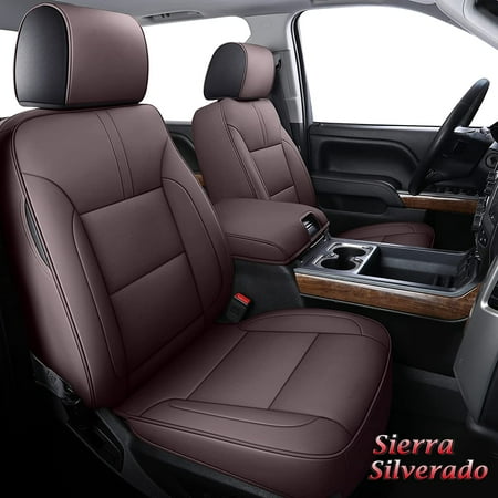 Chevy Silverado Gmc Sierra Seat Covers Waterproof Leather Truck Protectors Custom Fit Full Set Compatible With 2007 2018 1500 2500hd 3500hd Brown Canada - 2007 Chevy Truck Seat Covers Chevy Silverado Gmc Sierra Seat Covers Waterproof Leather Truck Protectors Custom Fit Full Set Compatible With 2007 2018 1500 2500hd 3500hd Brown Canada - 2007 Chevy Truck Seat Covers