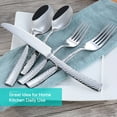 thumbnail image 3 of Flatasy Flatware Silverware Hammered Mirror 20 Piece Set for Home Kitchen Restaurant Hotel Service for 4, 3 of 6