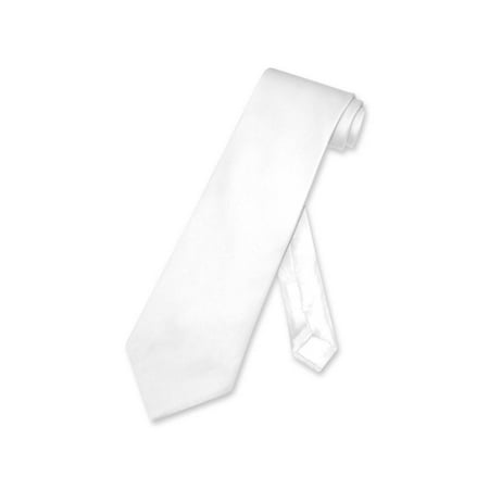 - Biagio 100% SILK NeckTie Solid WHITE Color Men's Neck Tie