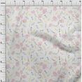 thumbnail image 3 of oneOone Viscose Jersey Rose Pink Fabric Leaves & Flower Sewing Fabric By The Yard Printed Diy Clothing Sewing Supplies 60 Inch Wide, 3 of 5