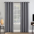 thumbnail image 2 of Sun Zero Enzi Herringbone Draft Shield Fleece Insulated 100% Blackout Grommet Curtain Panel, Adult, 2 of 5