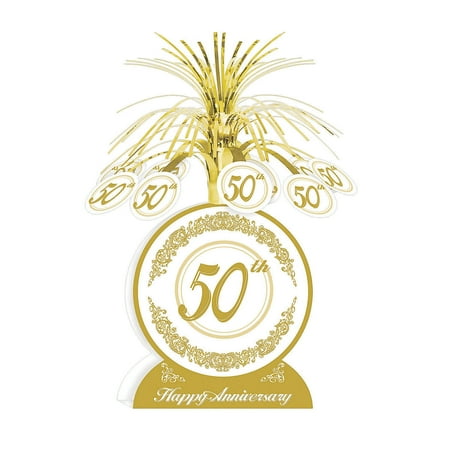 50th Anniversary Tabletop Fountain Centerpiece, Party Decor, Party Supplies, 1 Pieces