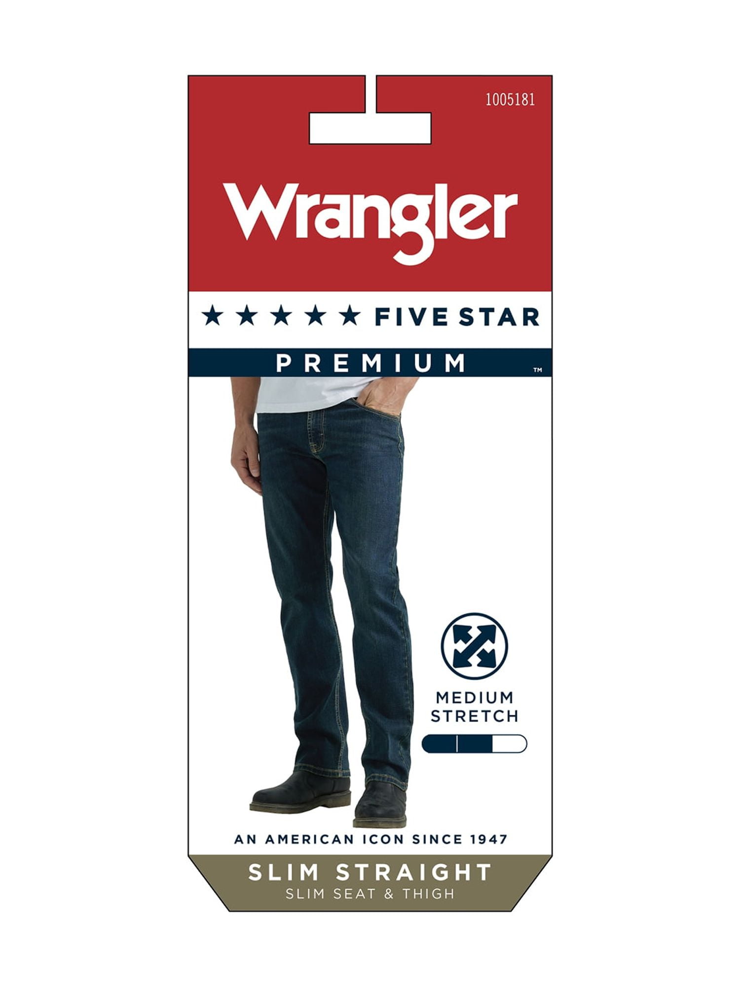 Wrangler Men's Slim Straight Fit Jean with Stretch